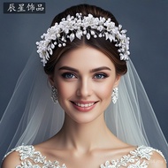 Pearl Hair Accessories Wedding Rhinestone Star Braided Handmade Hair CX603 Bridal Leaf Alloy Headwea