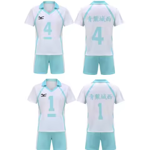 Oikawa Toru Cosplay Costume Aoba Johsai High School Short Sleeves Shorts Suit Halloween Outdoor Spor