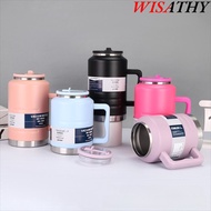 WISATHY Sports Water Bottles, Thickened Stainless Steel Water Bottle, Portable Broken-resistant Insu