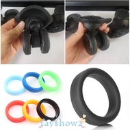 FAYSHOW2 2Pcs Rubber Ring, Flexible Silicone Luggage Wheel Ring, Durable Elastic Stretchable Thick Flat Wheel Hoops Luggage Wheel