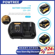 Dewalt Charger 10.8v/14.4v/18v Lithium-ion Battery Charger Replacement Charger Rapid Fast Charger Pengecas Battery Charger For Dewalt Cordless Drill DCB101，DCB102，DCB105，DCB100，DCB106，DCB200，DCB201，DCB203，DCB20