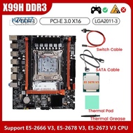X99H Desktop Motherboard+E5 2678 V3 CPU+Thermal Grease LGA2011-V3 B85 DDR3X4 ECC Slot M.2 NVME PCI-E