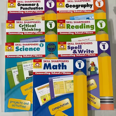 Evan-Moor Skill Sharpeners Grade Set PK-G6 Kindergarten Primary School Class English Teaching Book T
