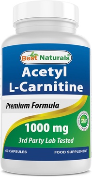 Acetyl L-Carnitine 1000mg Capsule, 60 Count