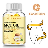 Pure MCT Oil Capsules (3000 mg) with Unrefined Coconut - C10 & C8 Brain Fuel, Energy, 10/30/60/120 C