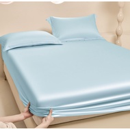 Tencel and Cotton Mixed Fabric Plain Color 1600TC Austrian Tencel Bedsheet Tencel Silky Pillowcase S