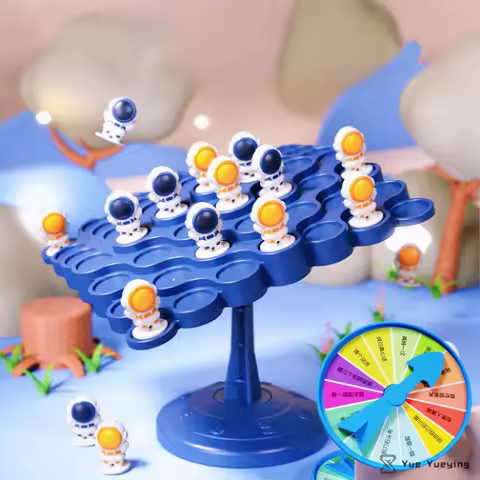 54PCS Kids Balance Tree Board Game Astronauts Balance Board Tabletop Party Funny Parent-Child Intera