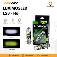 23W H6 PNP Laser Motorcycle Headlight for Vario Cub Mio Supra White Yellow Mini Biled LS3 LUXIMOS