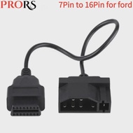 NEW 7pin To OBD2 16Pin Cable Converter for Ford 7 Pin OBDII 16 Female Connector Transfer Auto D