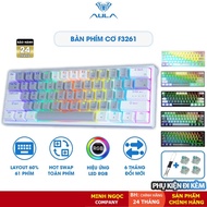 AULA F3261 Mechanical Gaming Keyboard Layout 60% Support Hotswap RGB Led Wired USB TYPE C for MAC WI