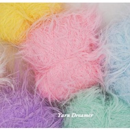 Benang Kait 20 Colors Plush Yarn Crochet Fur Yarn for Crochet Fluffy yarn Thin Yarn Benang Crochet Y