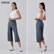 [ANDAR] Air cooling wide cropped leggings pants women clothes Korean andar Korea national yoga Sports wear Pilates gym