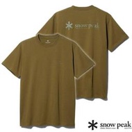 豐原天嵐【日本 Snow Peak】中性/男款/女款 圓領短袖T恤 運動休閒上衣/吸濕快乾_TS-23AU001