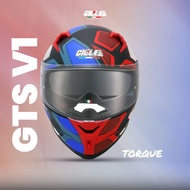 Gille Helmet 135 GTS V1 TORQUE Motorcycle Helmets Full Face Dual Visor Free Iridium Lens