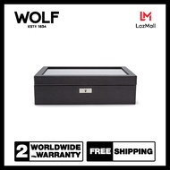 กล่องหมุน กล่องนาฬิกา WOLF1834 รุ่น Roadster 10 Piece Watch Box (Black)