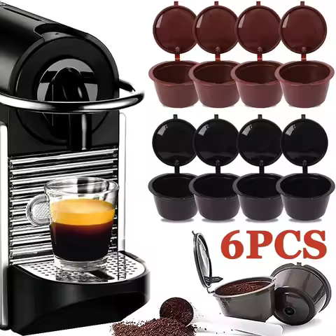 4/2/1Pcs Refillable Coffee Capsule Filters Cups for Nescafe Dolce Gusto Refillable Caps Filters Bask