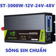 Bộ chuyển đổi điện Sin Chuẩn 3000W-Bộ Đổi Nguồn 12V/24V/48V sang 220V Sin Chuẩn 3000w-ST-3000W-SOYER
