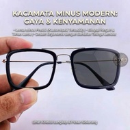 Aviator Glasses (Tony Stark) Men's/Wanita | Photochromic Minus Glasses | Frame 16006 Blueray & Photo