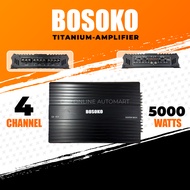 BOSOKO Titanium Spec ~ HIGH POWER 4-Channel Car Power Amplifier 1700 Watts - SIZE 30 cm x 19.5 cm x 