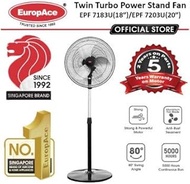 EuropAce Twin Turbo Power Stand Fan 18"