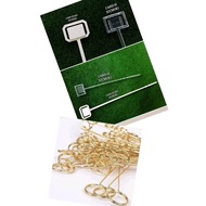 [Ready Stock] (10/20pcs) Round Metal &Transparent & white Wish Cards Holder Stick (florist)/Kad Hold