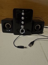 黑色2.1聲道電腦喇叭套裝