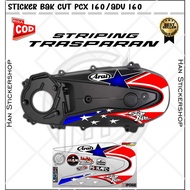 Cvt Tank Sticker Pcx 160 ADV160/ Transparent Sticker Variation with Simple Arai Design