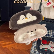COCOFRUIT0H Pencil , Plush Large Capacity Pen Bag, Multi-function Otter Penguin Pen Box Student