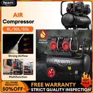 REAIM Air Compressor Oil Free Air Compressor machine  Pure Copper Noise Less Air Pump With 8L 30L 50