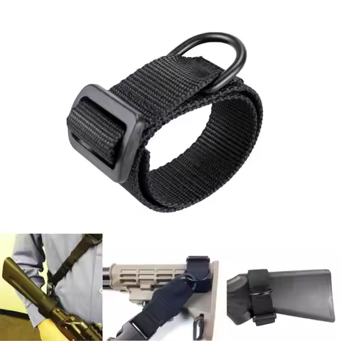 Multifunction Airsoft Tactical ButtStock Sling Adapter Rifle Stock Gun Strap Rope Strapping Belt Mou