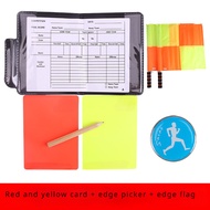 Football referee card game referee patrol flag red and yellow card with pencil football warning card