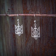 Cossack trident handmade silver earrings,ukraine cossacks earrings,ukrainian emb