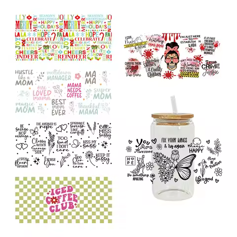 UV DTF Transfer Sticker National Day Sport Printed For 16oz Libbey Glasses Can Wraps D20666