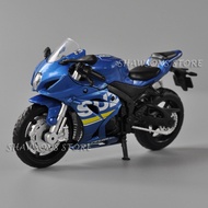 ของเล่นโมเดลรถมอเตอร์ไซค์ 1:18 Scale Diecast Motorcycle Model Suzuki GSX-R1000 Sport Bike