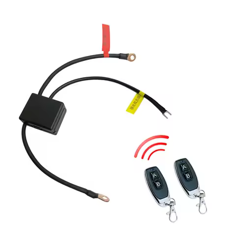 12V 2pcs Wireless Remote Control Motorcycle Battery Disconnect Cut Off Isolator Master Switches Univ