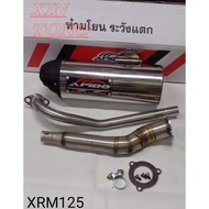 Power Pipe XRM 125 / XRM TRINITY / RS125 Carb or Fi Apido Thailand ( Stainless Chrome )