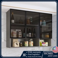 Hitam Kitchen Hanging Cabinet Wall Cabinet Almari Dapur Cupboard Storage Cabinet Glass Door 橱柜吊柜