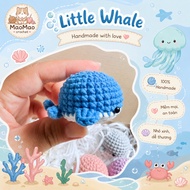 Wool whale keychain