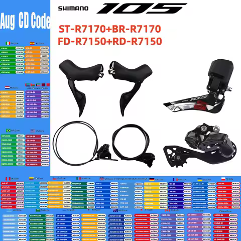 SHIMANO 105 Series Di2 Mini Groupset R7170 Shifter R7170 Brake R7150 Front Rear Derailleur 12s For R