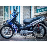 Tem Rời Suzuki Axelo 125 Trắng Xanh Gp - Chất Liệu Decal Cao Cấp