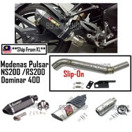 Modenas Pulsar Bajaj NS200 RS200 Slip On Piping Link Pipe set