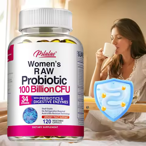 Raw Probiotics for Women - with Digestive Enzymes,Prebiotics - Promotes Nutrient Digestion and Gut H
