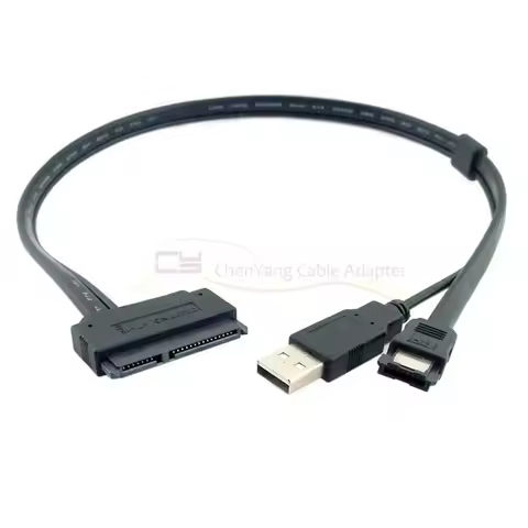 HOT New Hard Disk Drive 2 5" inch SATA 22Pin to eSATA Data USB Powered Cable Adapter 0.5M