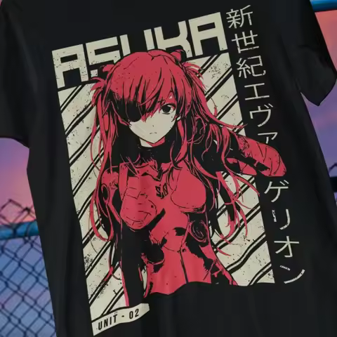 Evangelion Shirt, Asuka Langley T-Shirt, Rei, Shinji, Anime Tee, Nerv, Eva Aesthetic Manga, Streetwe