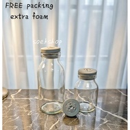 50ml Glass Breast Milk Bottle, 50ml Glass Vial Bottle, 50ml Milk Bottle, Free Cap