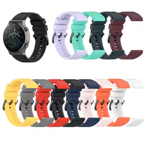 22mm Silicone Band For Huawei Watch GT 3 Pro 46mm Straps Watchband For Huawei Watch GT6 GT5 GT4 GT3 