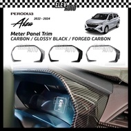 Perodua Alza 2022-2024 Meter Frame Panel Trim Carbon Fiber Black Interior Accessories