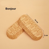 aiGooTan - ALAS ROTI (ISI 10) - Paper Cup Case Bread Cake Panjang Bulat Kertas Motif Anti Lengket Lo
