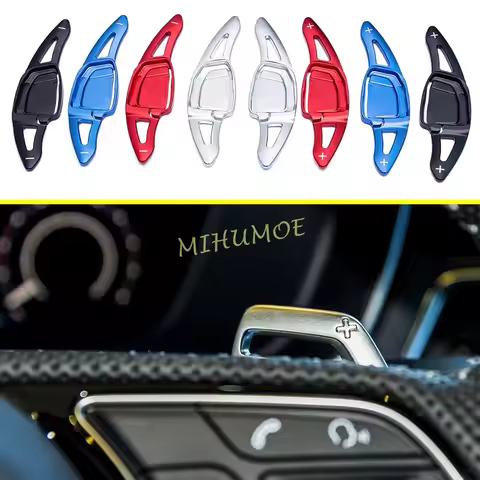 For Audi RS3 RS4 RS5 RS6 RS7 RS e-tron GT 2020-2025 2pcs Car Steering Wheel Shift Paddle Shifter Ext