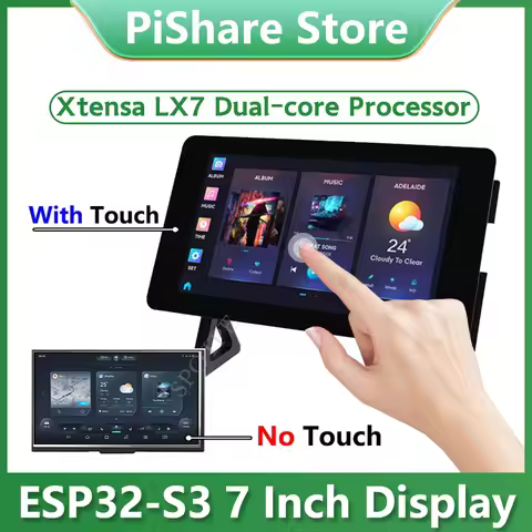 7inch LCD ESP32-S3 Display TouchScreen 800×480 WiFi Bluetooth CAN RS485 Sensor esp32 s3 7 inch GUI L